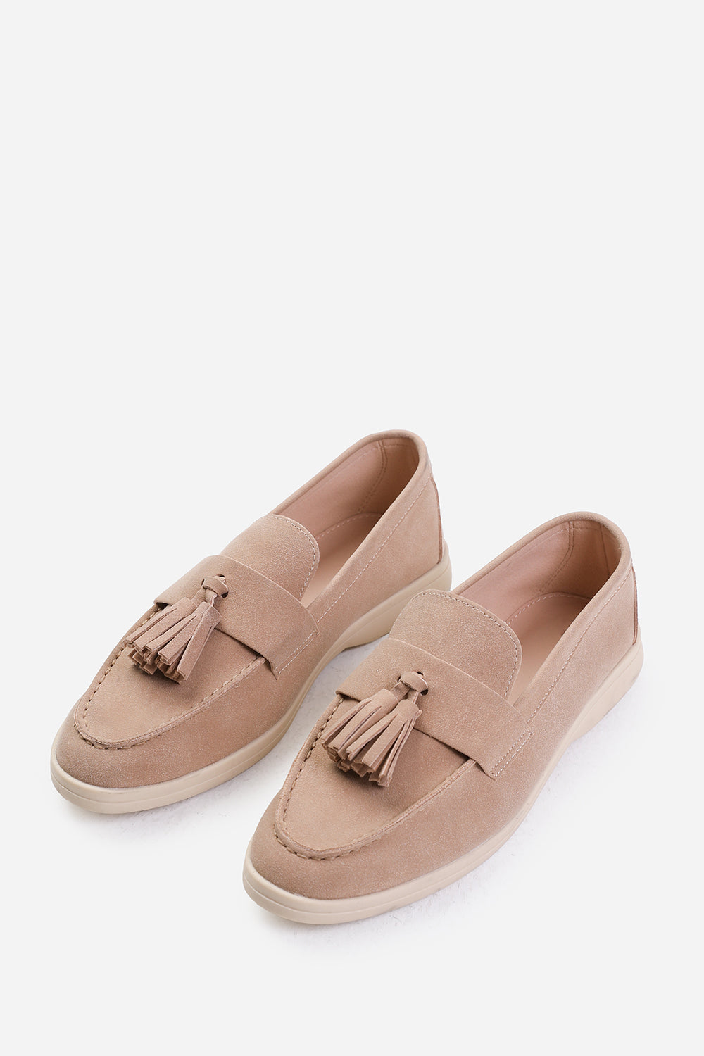 Khaki Suede Tassel Loafer