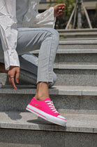 PINK LACE UP SIDE DETAIL CHUNKY TRAINERS SNEAKERS