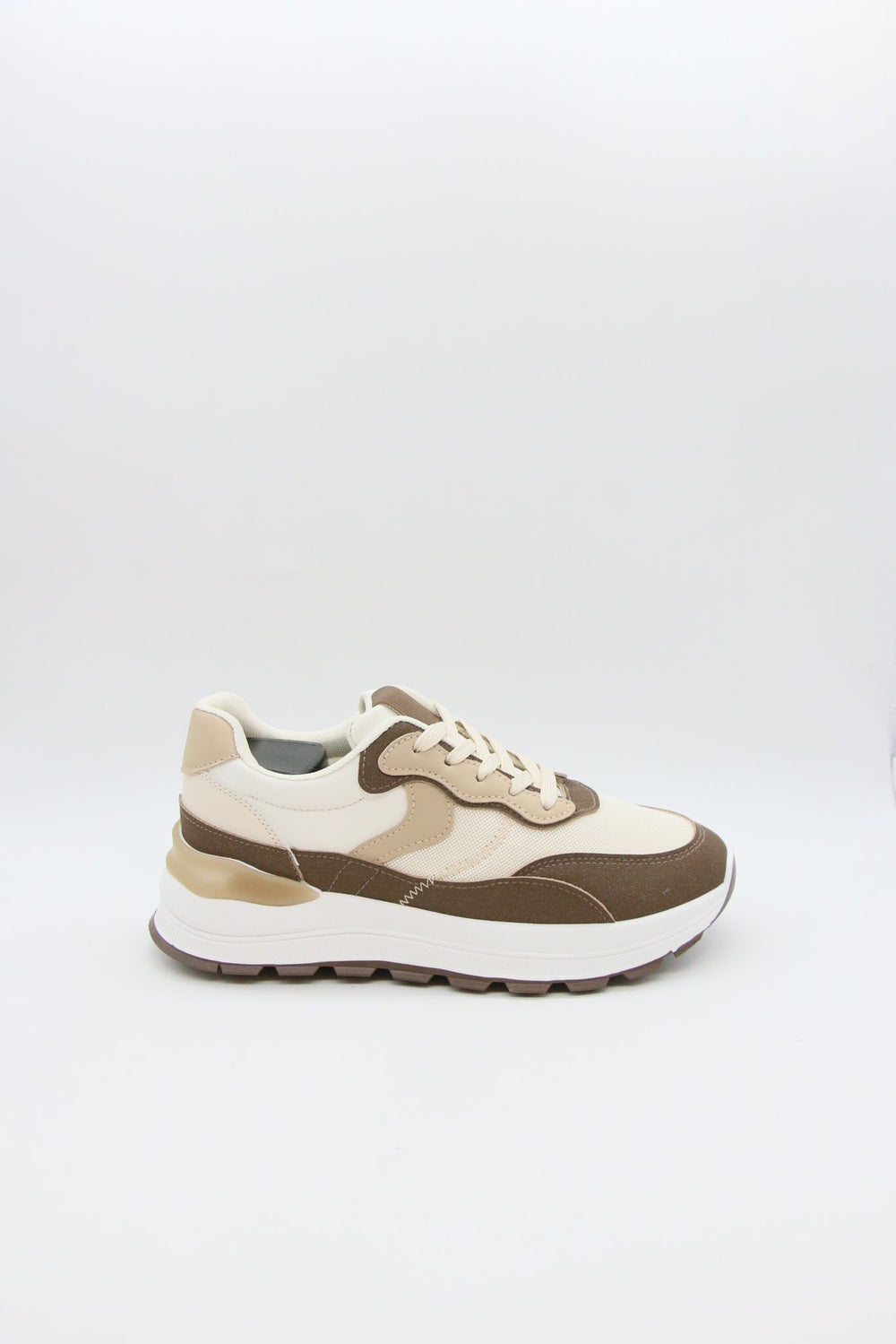 Wholesale Brown Colourblock Chunky Lace-Up Trainers