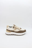 Wholesale Brown Colourblock Chunky Lace-Up Trainers