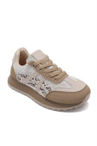 Women’s Leopard Print Panel Sneakers – Chunky Platform Trainers
