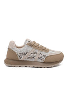 Women’s Leopard Print Panel Sneakers – Chunky Platform Trainers