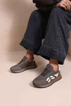 Women’s Brown Contrast Panel Sneakers – Chunky Platform Trainers