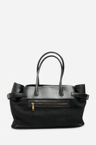 Premium Black Faux Suede & Leather Accented Tote Bag – Sophisticated Everyday Carry