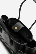 Premium Black Faux Suede & Leather Accented Tote Bag – Sophisticated Everyday Carry