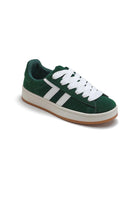 GREEN LACE UP SIDE DETAIL DESIGNER TRAINERS