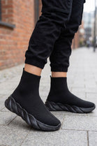 Women’s Black Sock Sneakers Chunky Sole Fashion Trainers