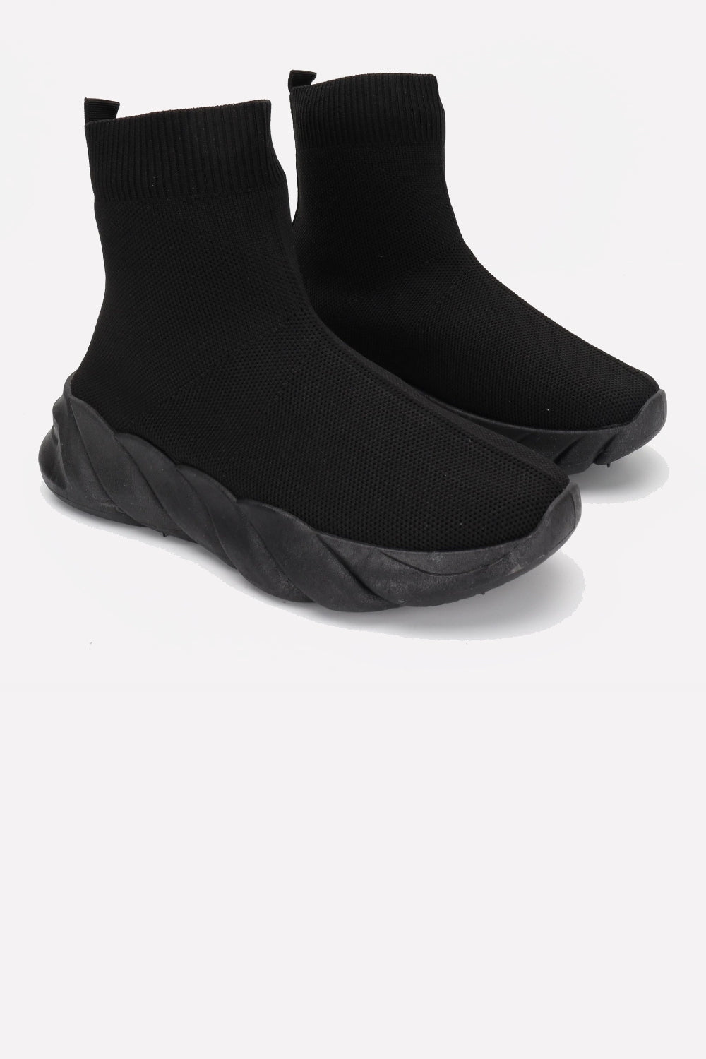 Women’s Black Sock Sneakers Chunky Sole Fashion Trainers