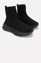 Women’s Black Sock Sneakers Chunky Sole Fashion Trainers