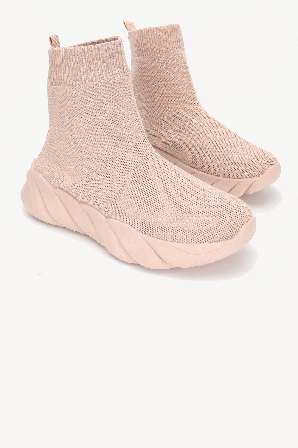 Women’s Pink Sock Sneakers Chunky Sole Fashion Trainers