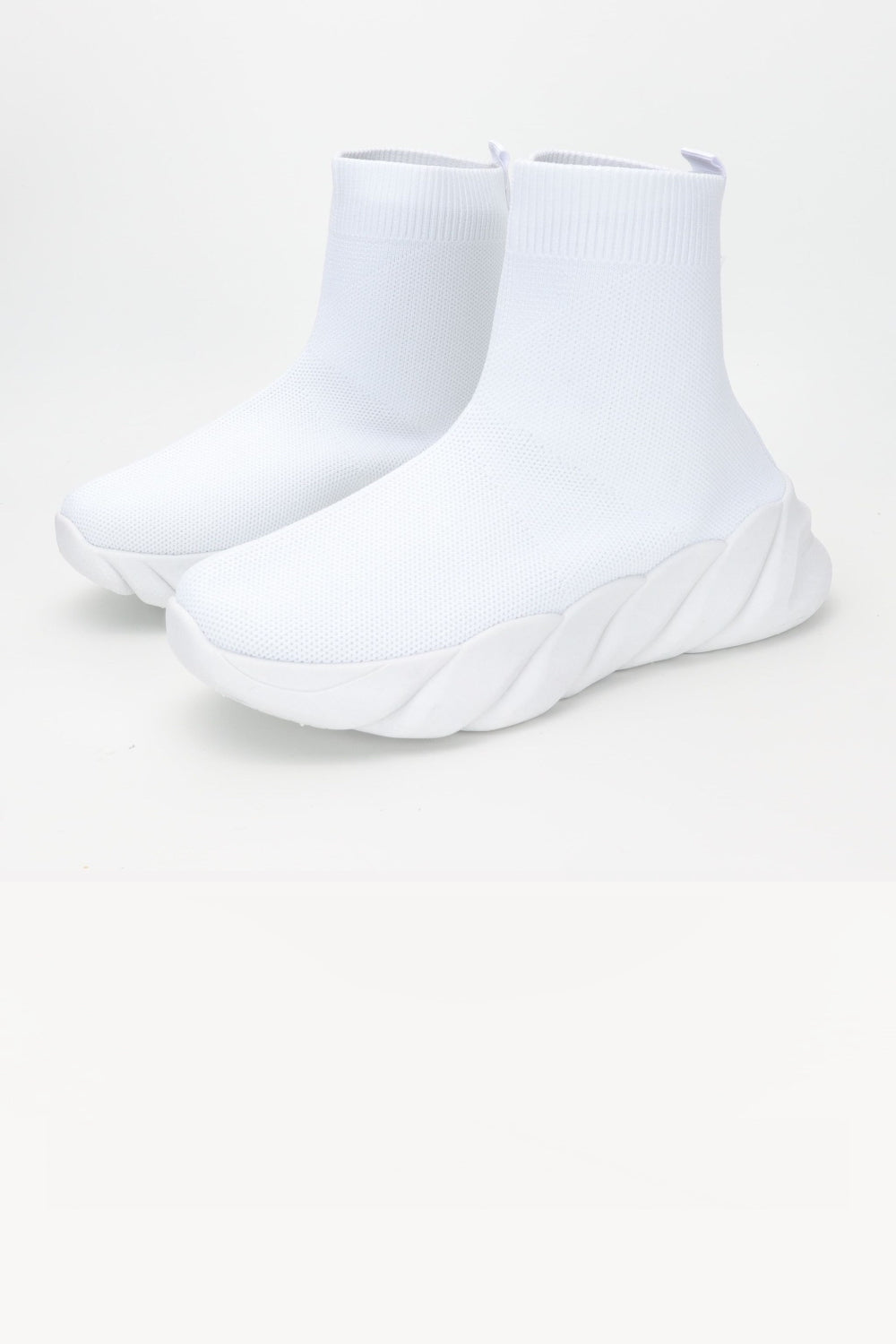 Women’s White Sock Sneakers Chunky Sole Fashion Trainers