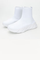 Women’s White Sock Sneakers Chunky Sole Fashion Trainers