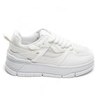 Women's All-White Chunky Platform Trainers | Wholesale Footwear