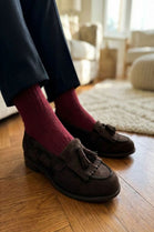 Women's Brown Suede Tassel Loafers | Wholesale