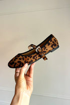 LEOPARD CROSS STRAP PUMPS