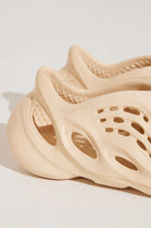 BEIGE Slip On Rubber Trainer With Cutout Detail